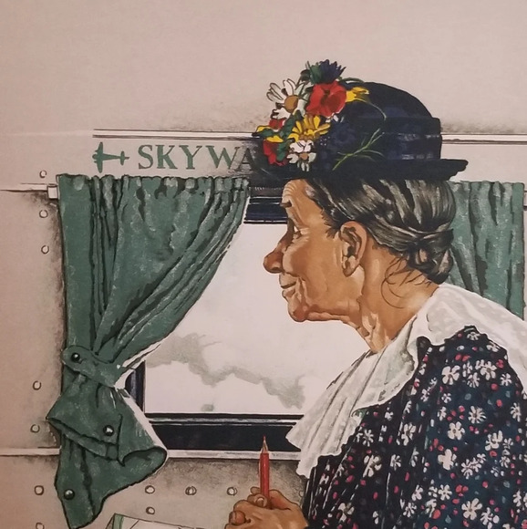 NORMAN ROCKWELL "FIRST FLIGHT" PENCIL SIGNED ART LITHOGRAPH # 97/200 - Picture 3 of 9